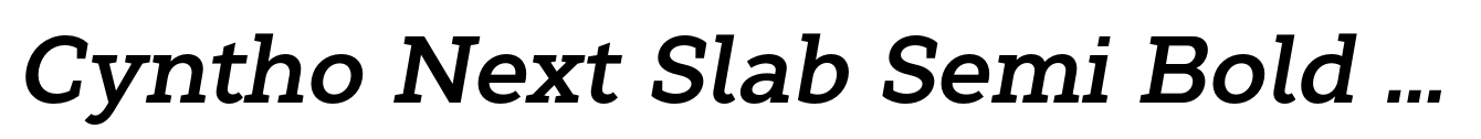 Cyntho Next Slab Semi Bold Italic image